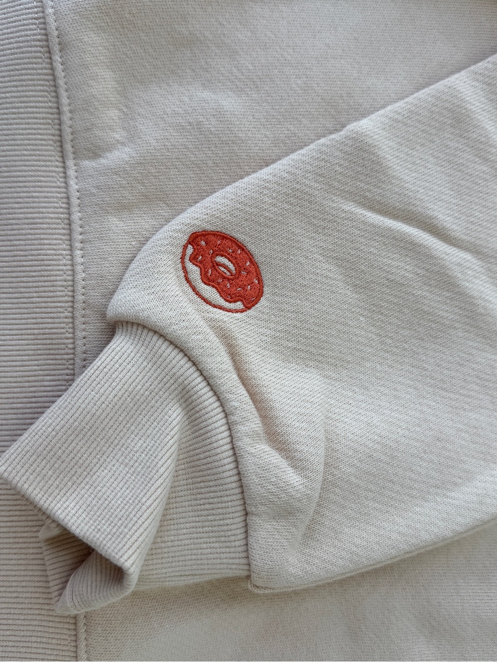 NEW Parke x Dunkin' Varsity Mockneck Latte Small/Medium Cream - Picture 3 of 7
